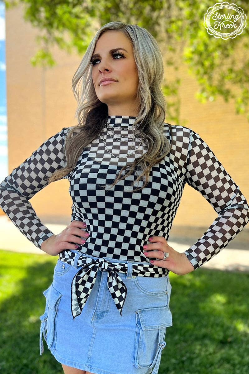 Round The Track Mesh Top: 2X