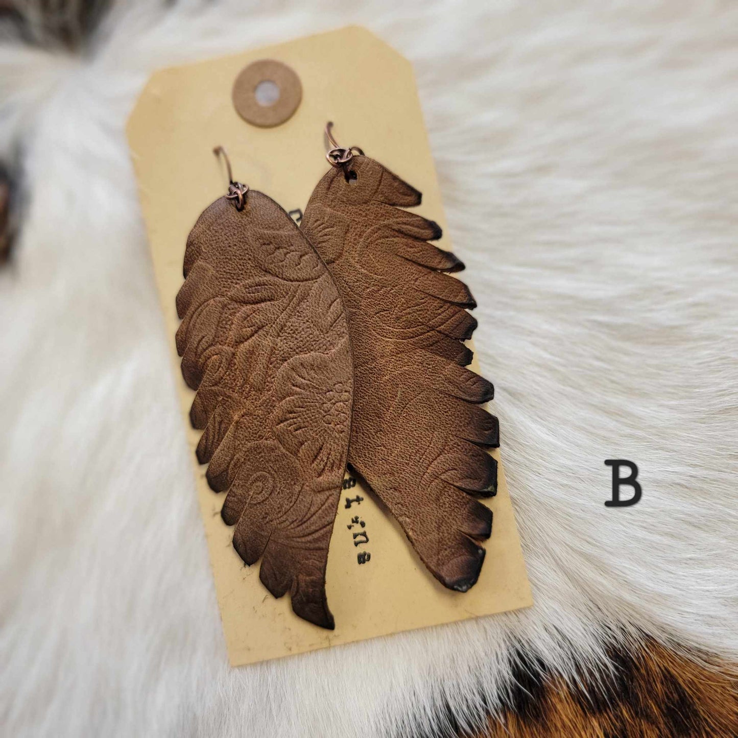 Feather Style Earrings by Painted Pony Designs