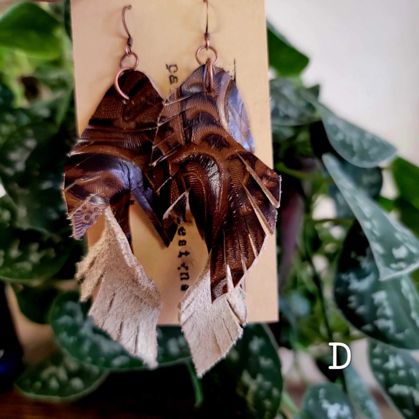 Feather Style Earrings by Painted Pony Designs
