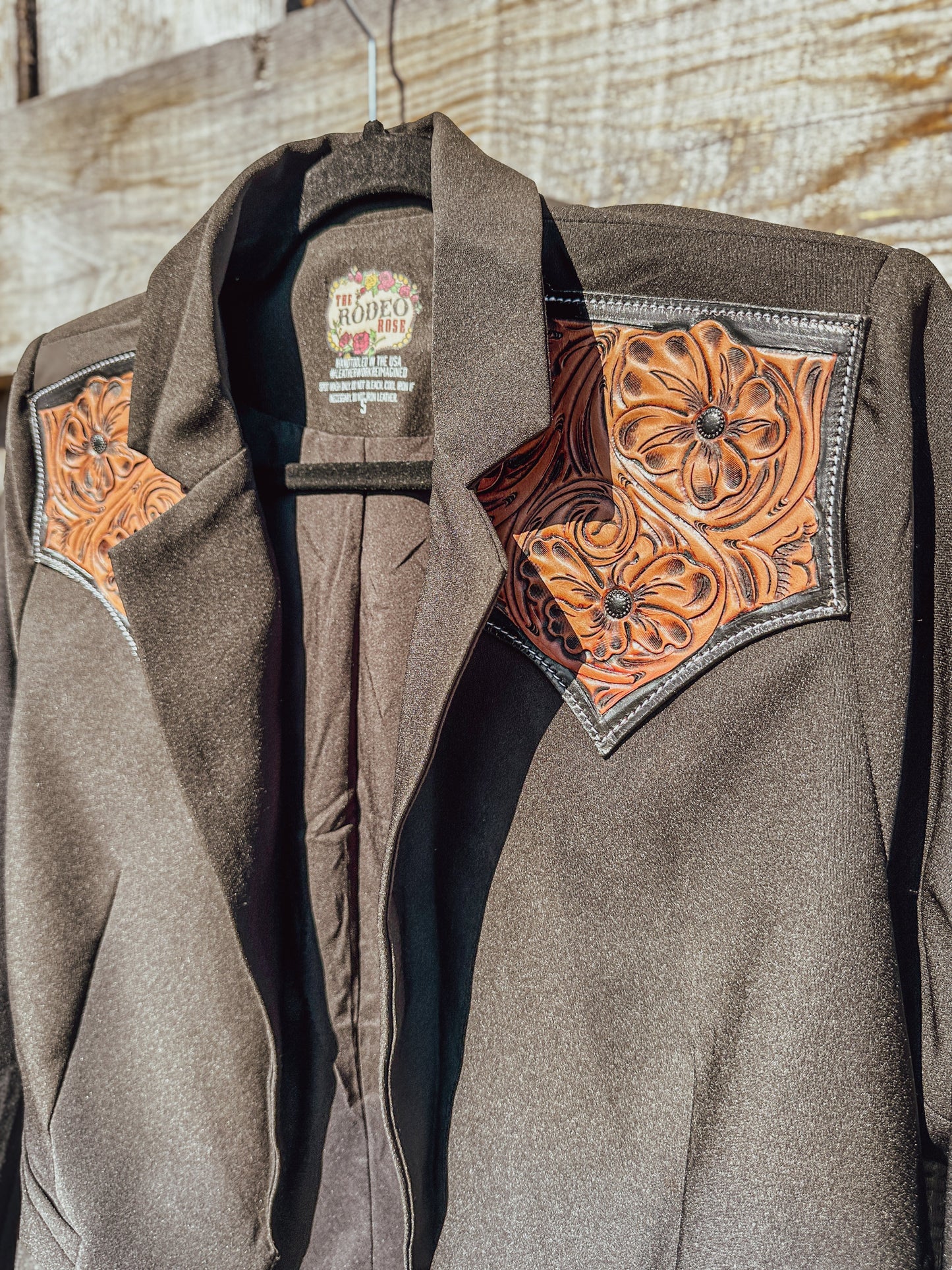 Hand-Tooled Western Yoke Blazer