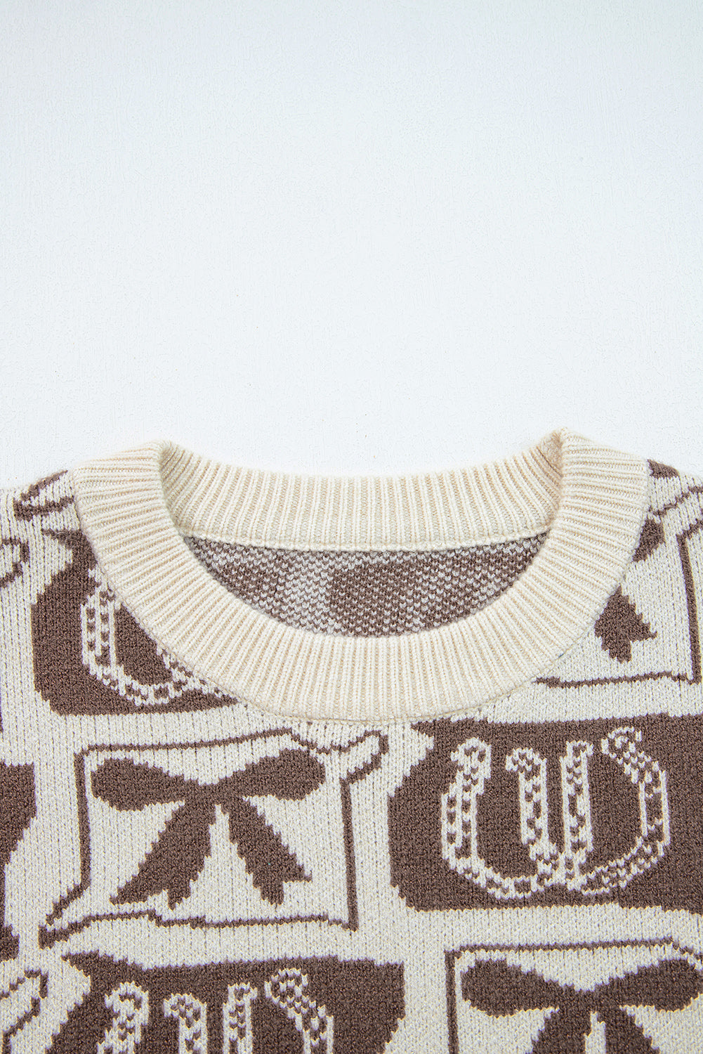 Brown Bows & Horseshoes Sweater
