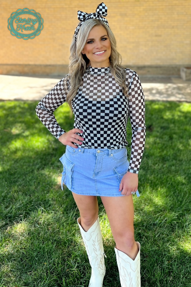 Round The Track Mesh Top: 2X