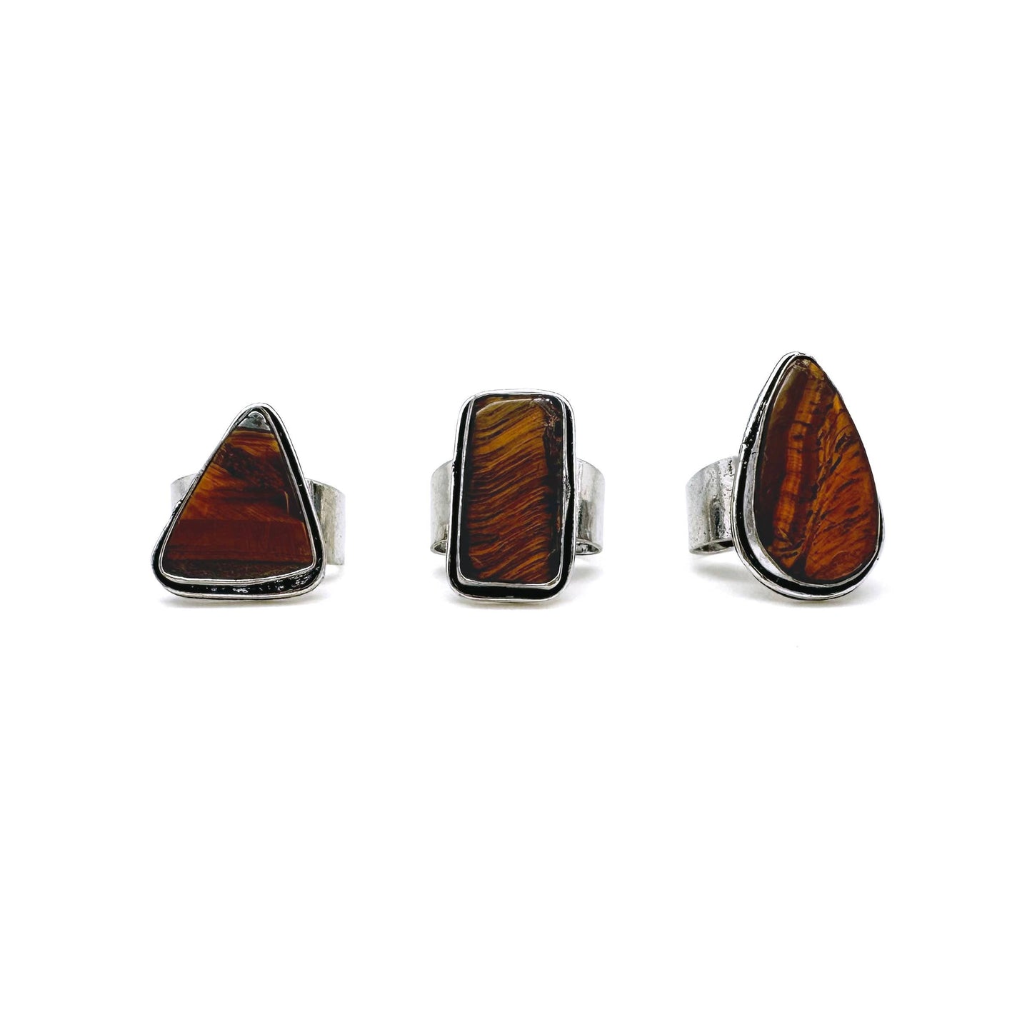 Kashi Semiprecious Large Stone Ring - Tigereye