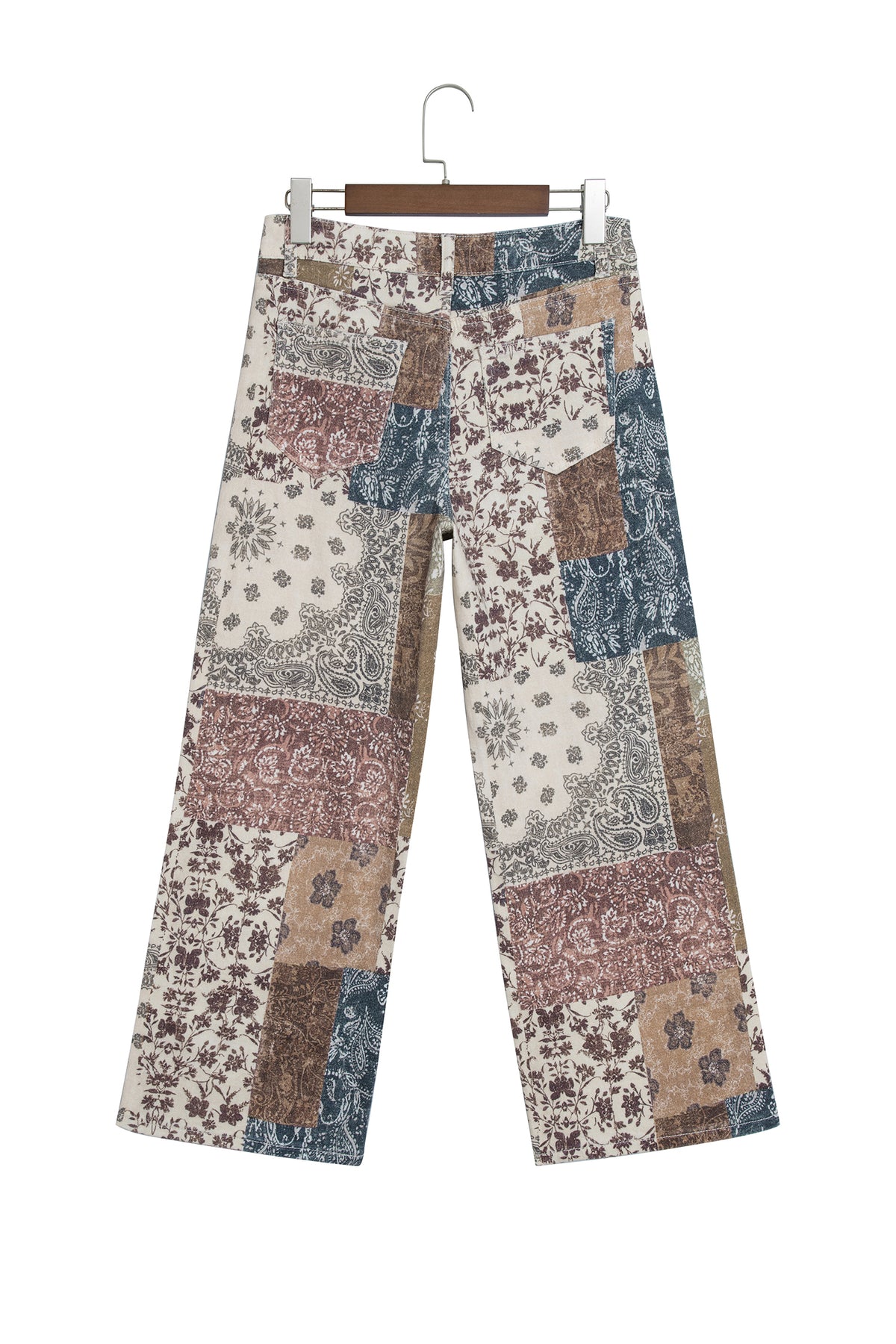 Western Print Wide-Leg Jeans β 2 Prints