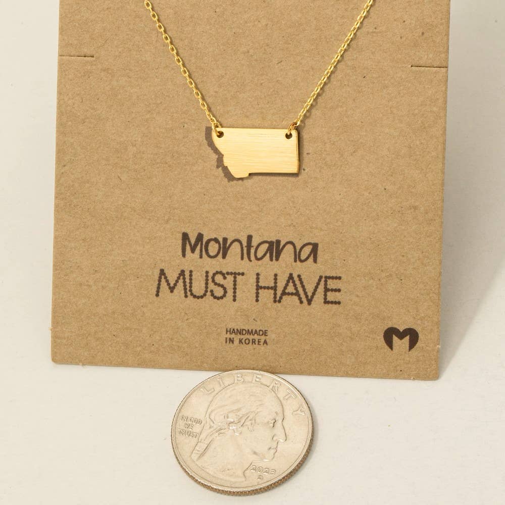 Montana State Pendant Necklace