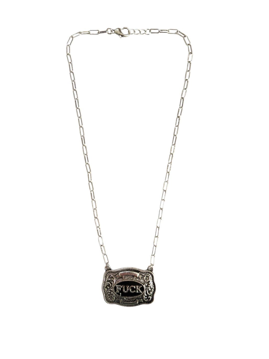 F*CK Belt Buckle Necklace