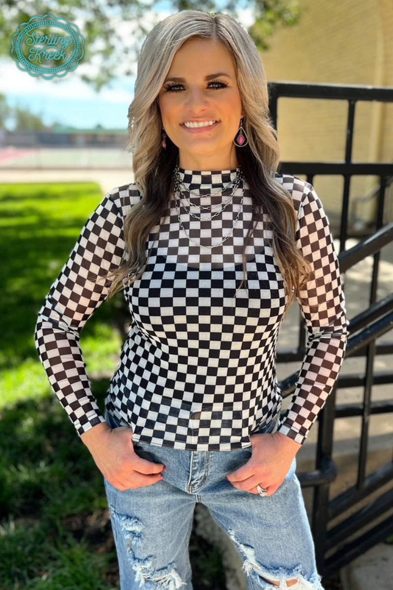 Round The Track Mesh Top: 2X