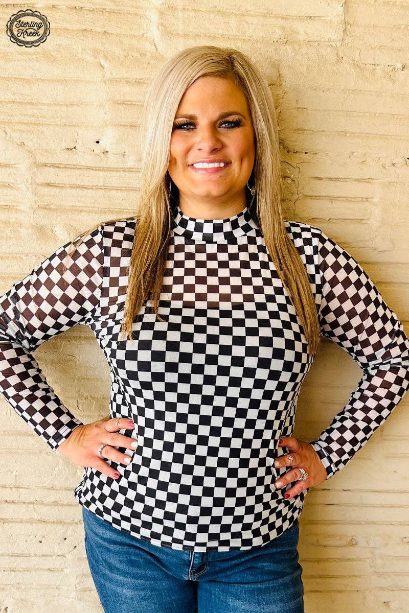 Round The Track Mesh Top: 2X