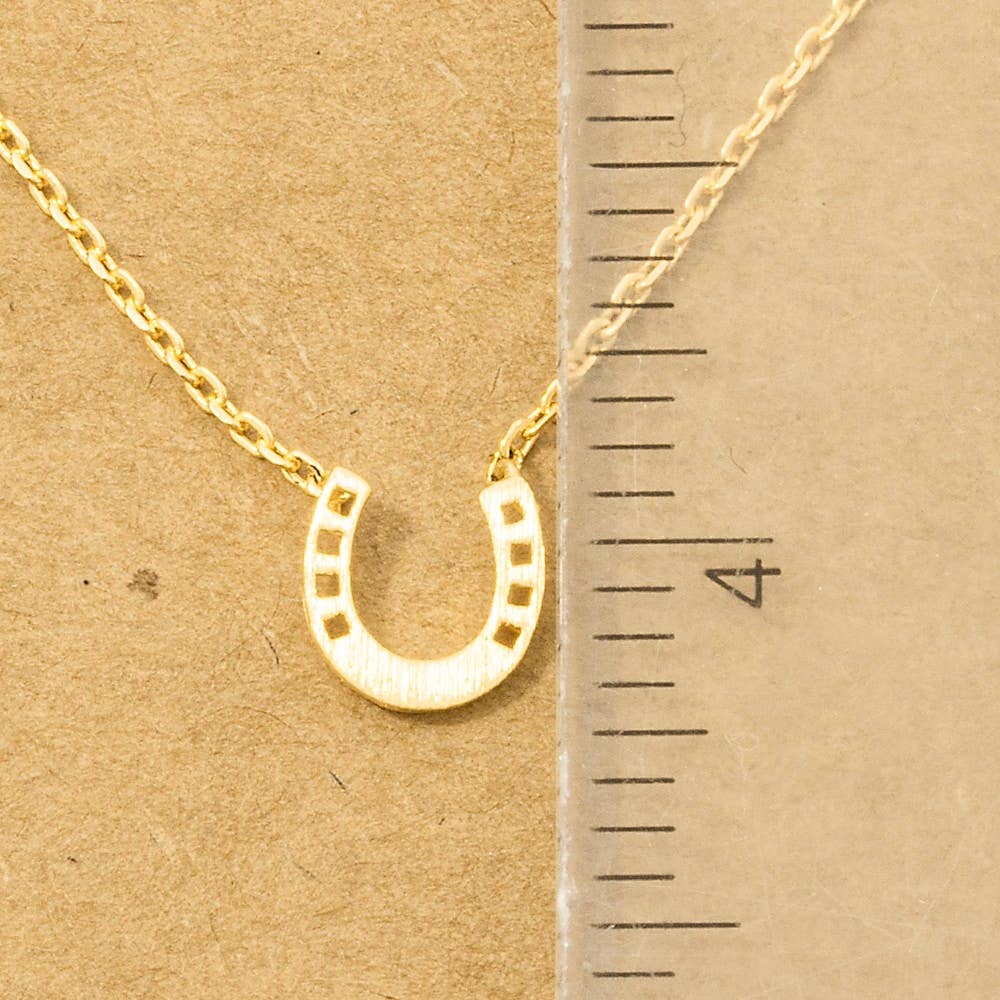 Mini Horseshoe Pendant Necklace