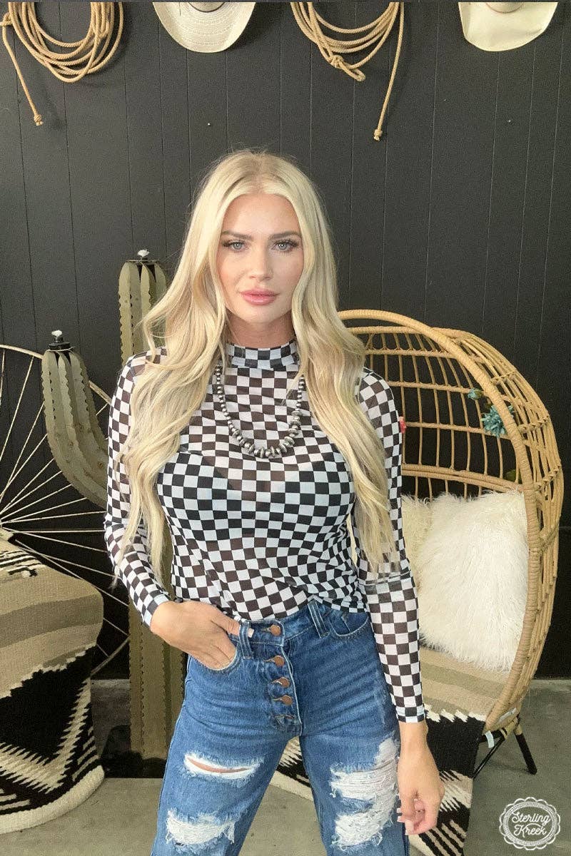 Round The Track Mesh Top: 2X