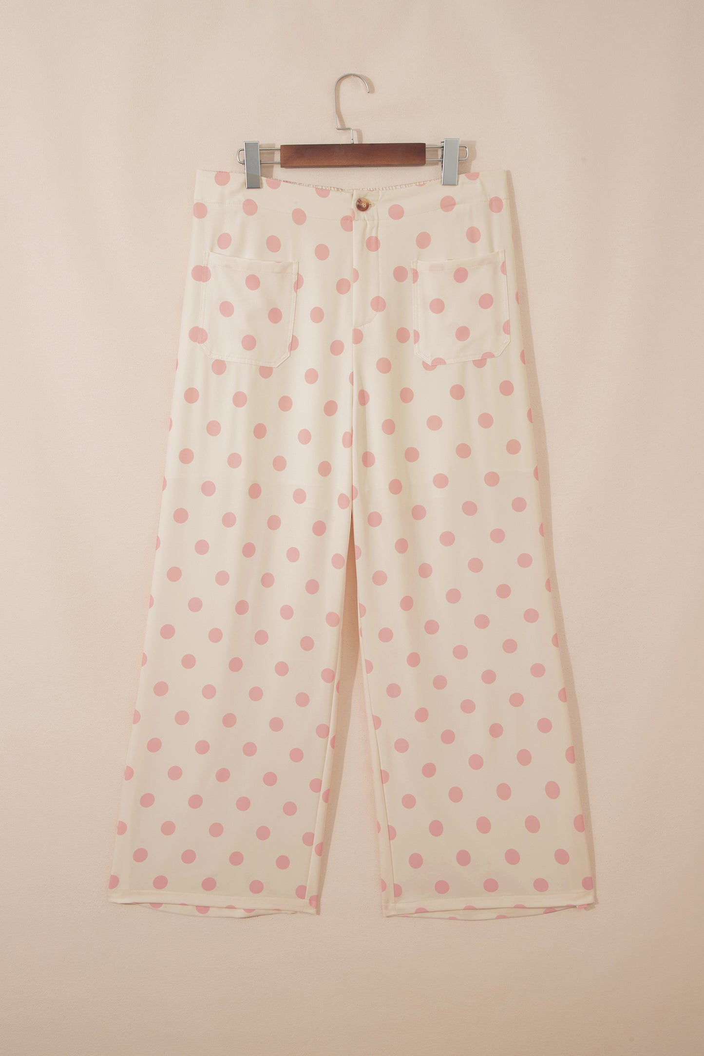 Black Polka Dot Straight Leg Pants Also available in White