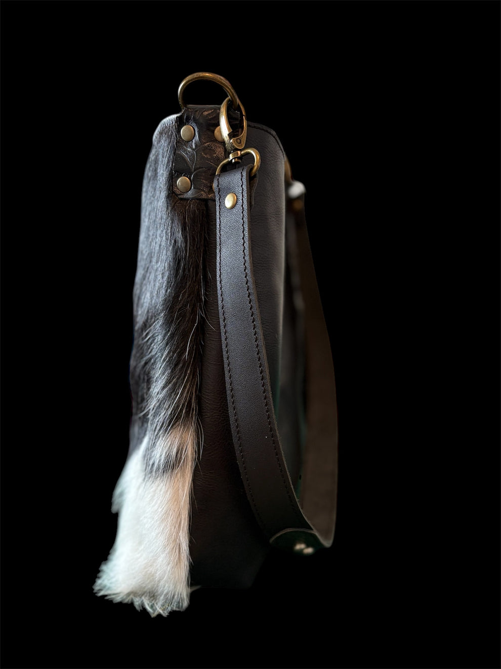Black & White Hair-on-Hide Concealed Carry Purse – Genuine Leather