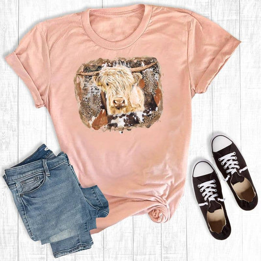 Western Highland Cow Graphic Tee