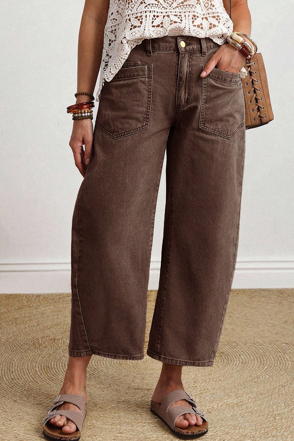 Coffee Run Barrel Jeans