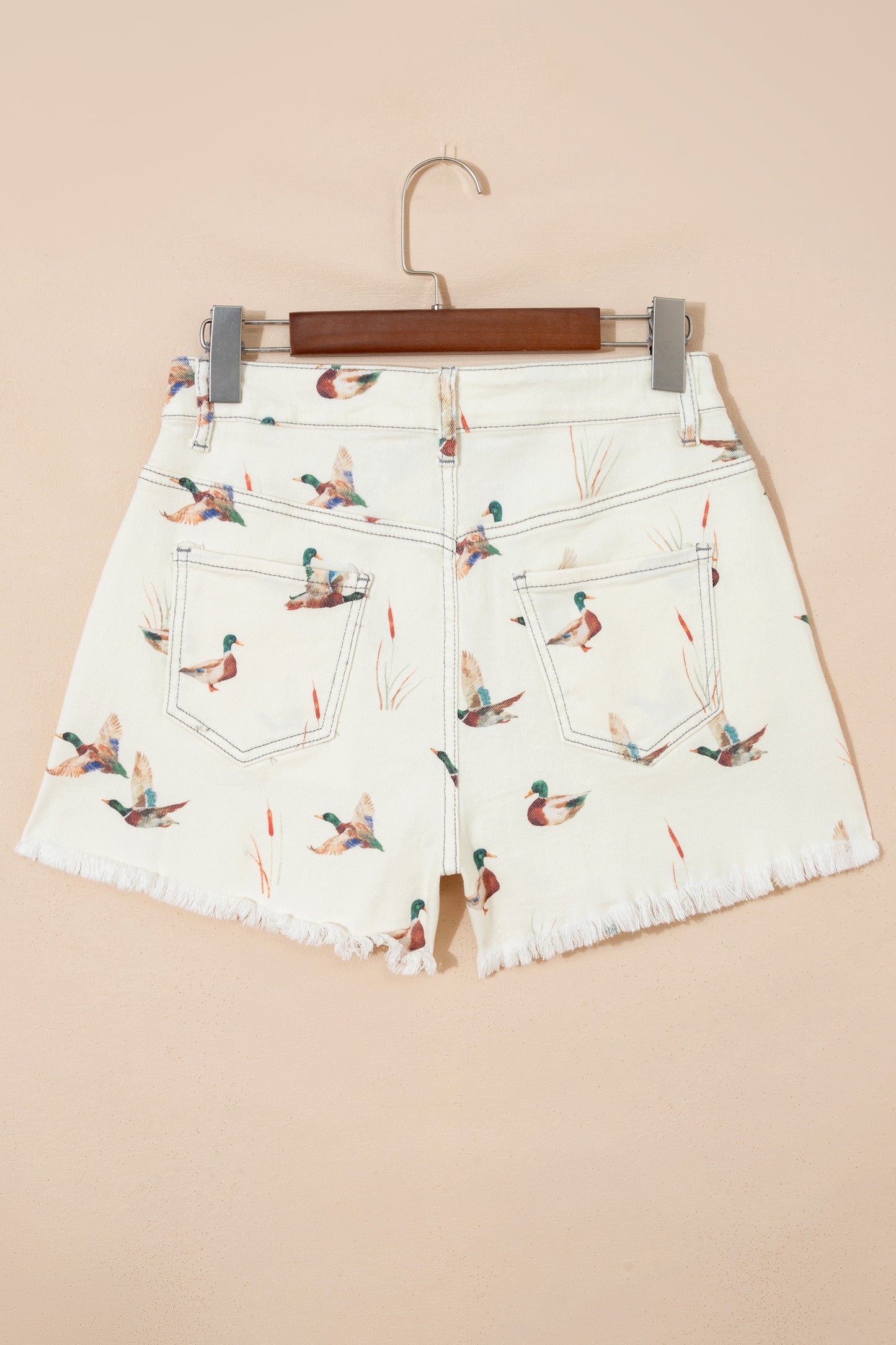 🦆🤠 Wild Duck Mallard High Waist Denim Shorts