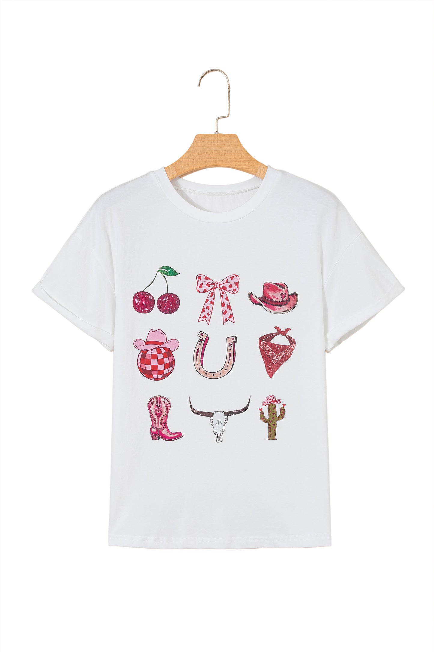 White Coquette Cowgirl Elements Relaxed Tee