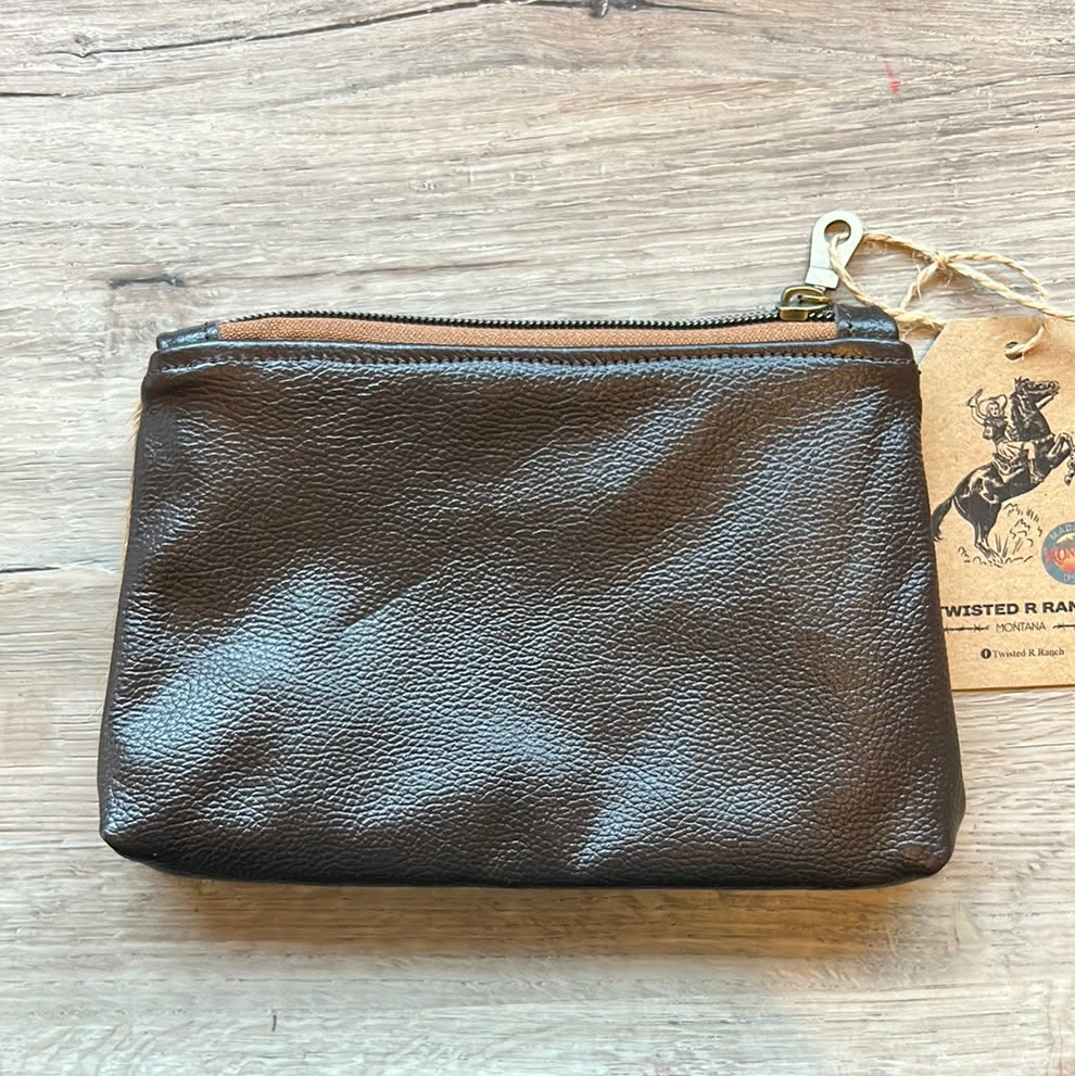 Twisted R Leather Brindle Cowhide Purse Pouch – Made in Montana, USA