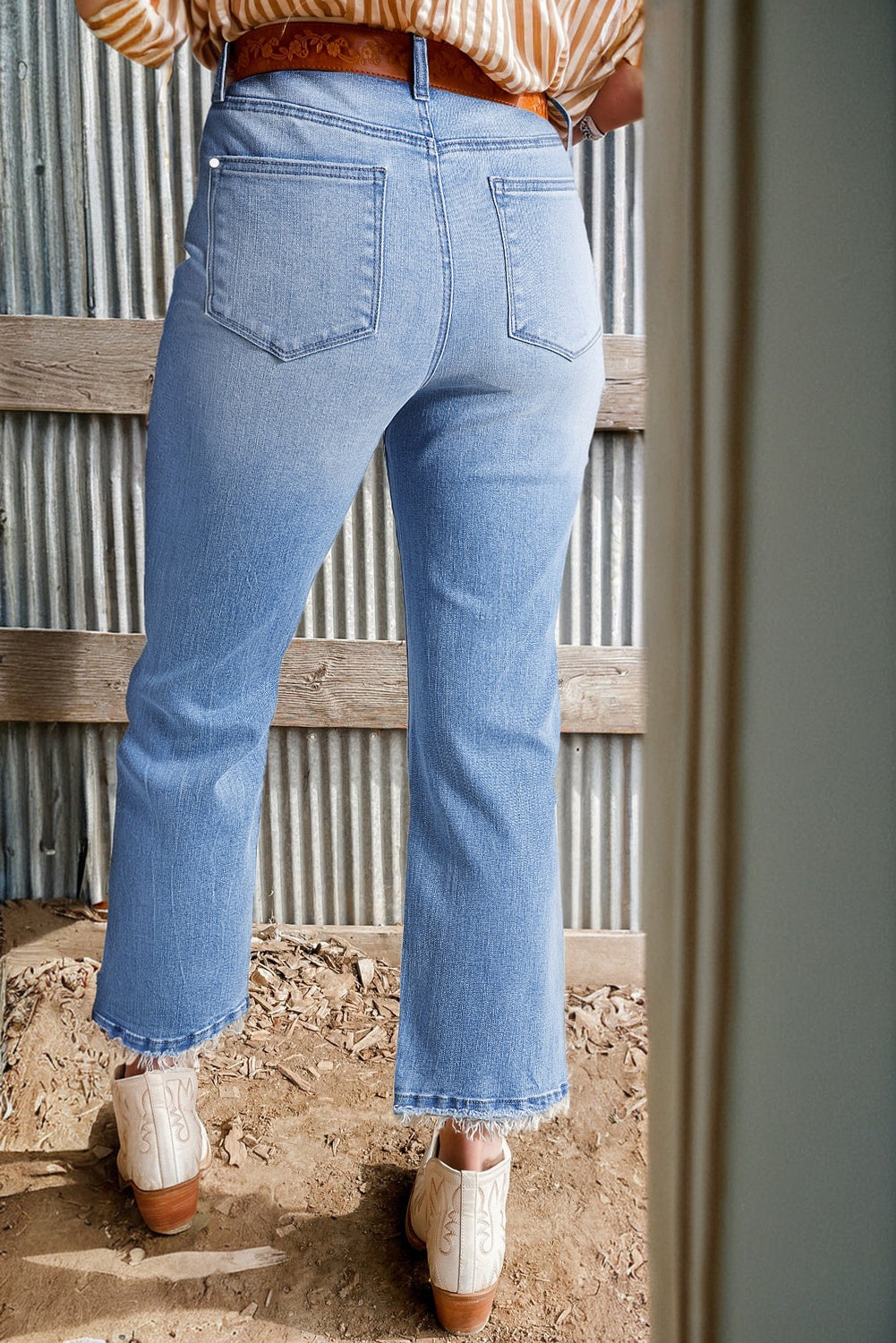 Mineral Wash Flare Jeans