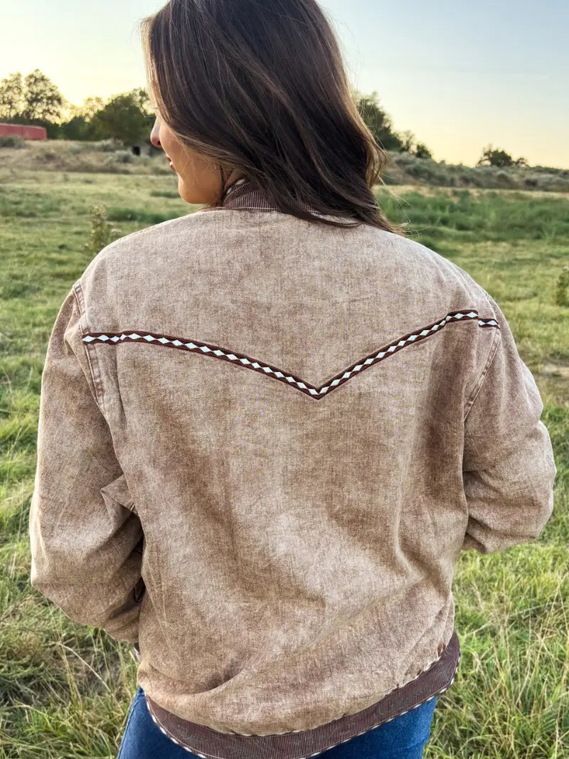 Pre-Order | Buckskin Buckstitch Bomber Jacket | XS–3X