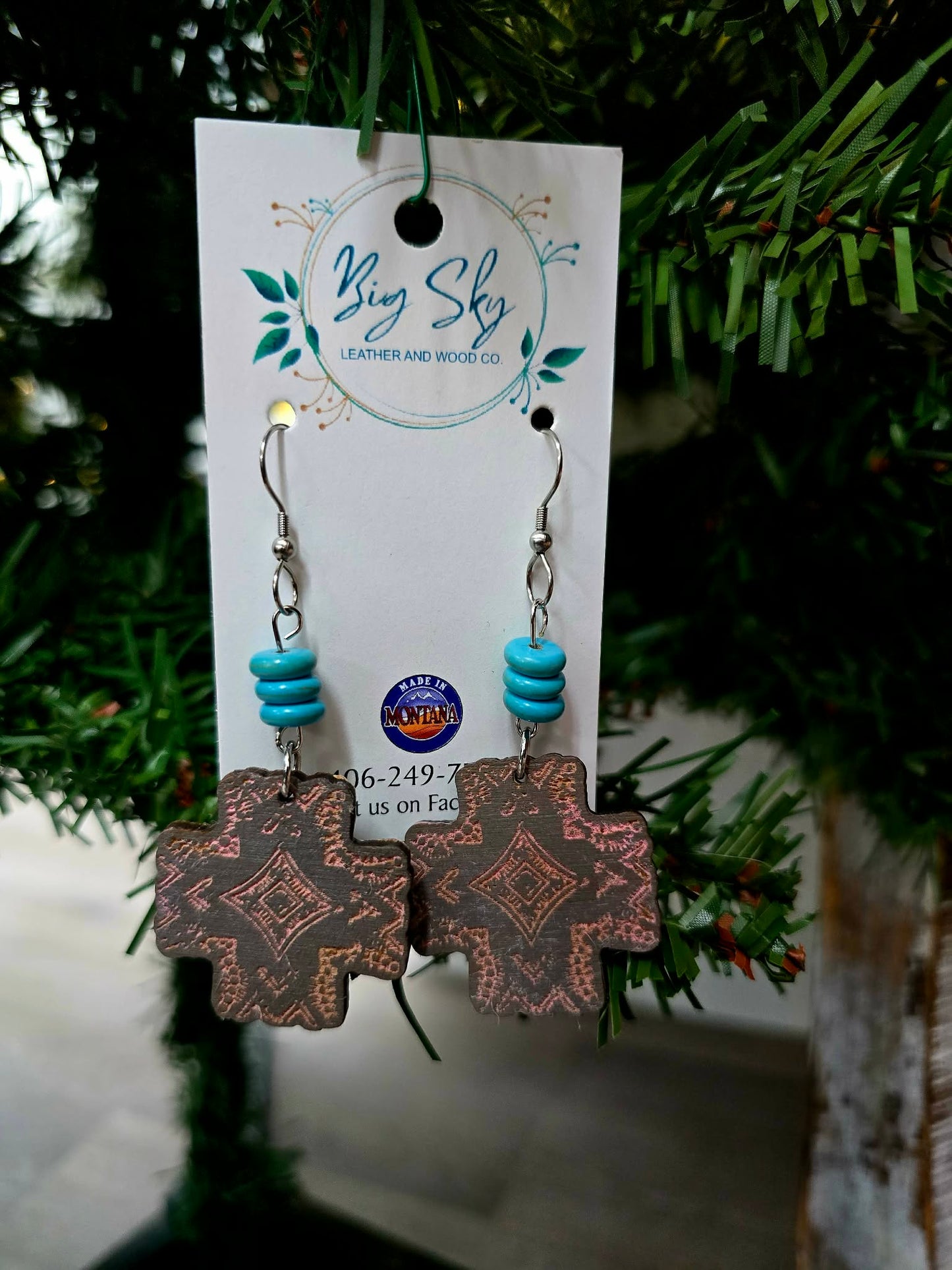 Big Sky Leather &amp; Wood Co. Earrings