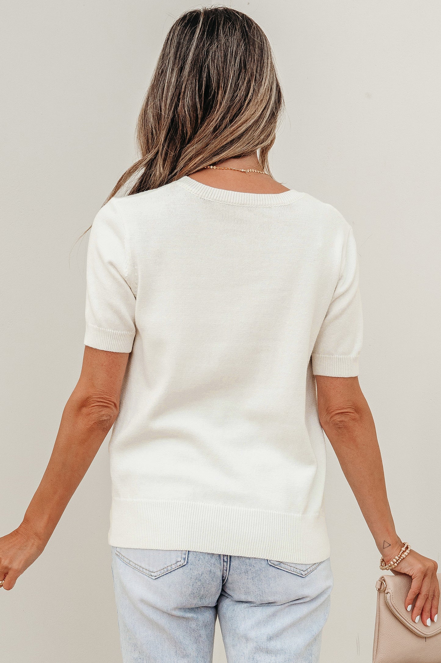 White Wild West Horse Head Knit Tee