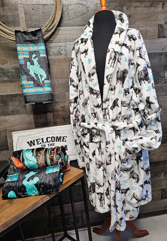 Cattle &rands Women's Western Bath Robe