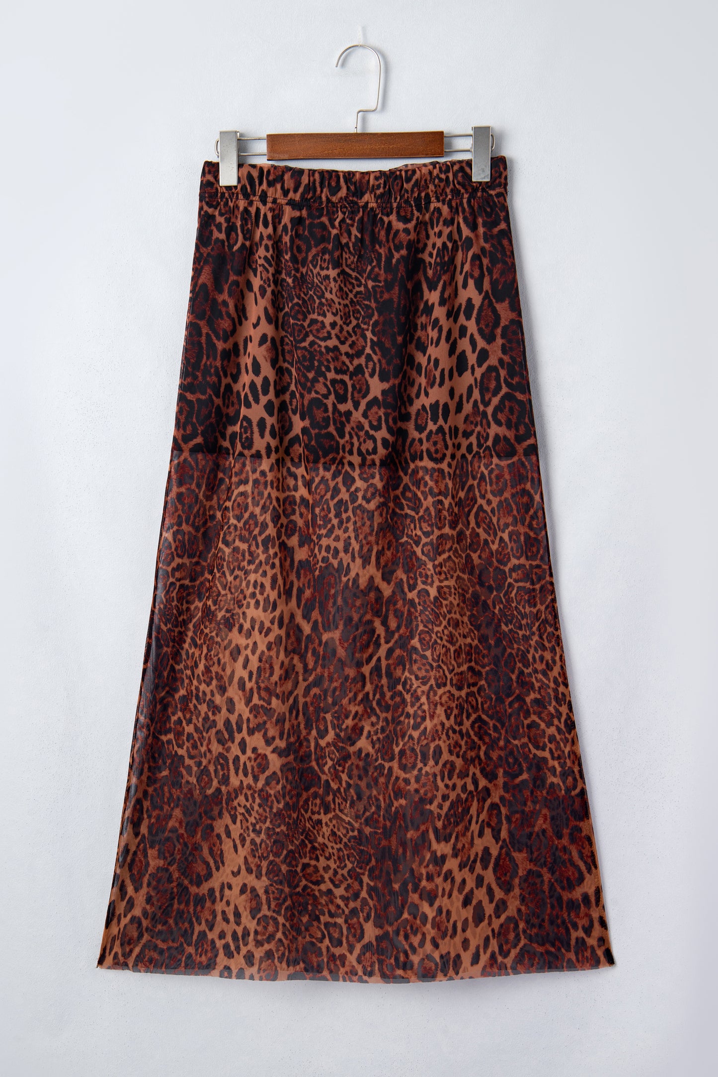 Wild Side Sheer Leopard Maxi Skirt