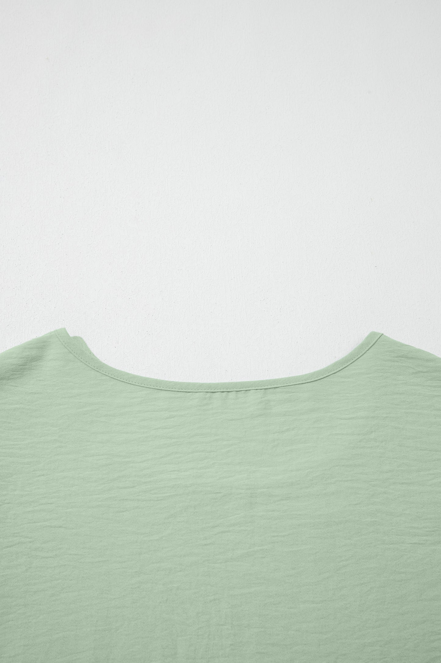 Clearly Aqua Ruffle Sleeve Relaxed Crew Neck Top 1X–4X