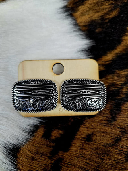 Bootcut Beauty Silvertone Earrings