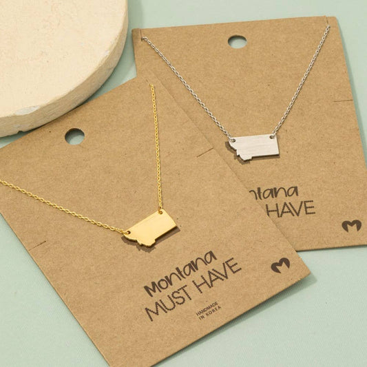 Montana State Pendant Necklace