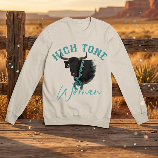 High Tone Woman Oatmeal Crewneck Sweatshirt | S–2X