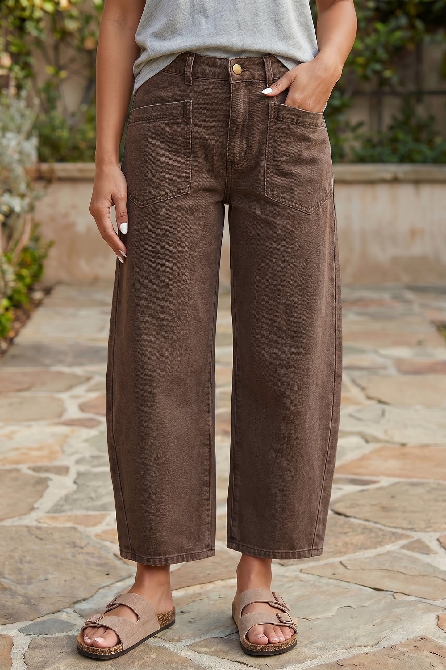 Coffee Run Barrel Jeans