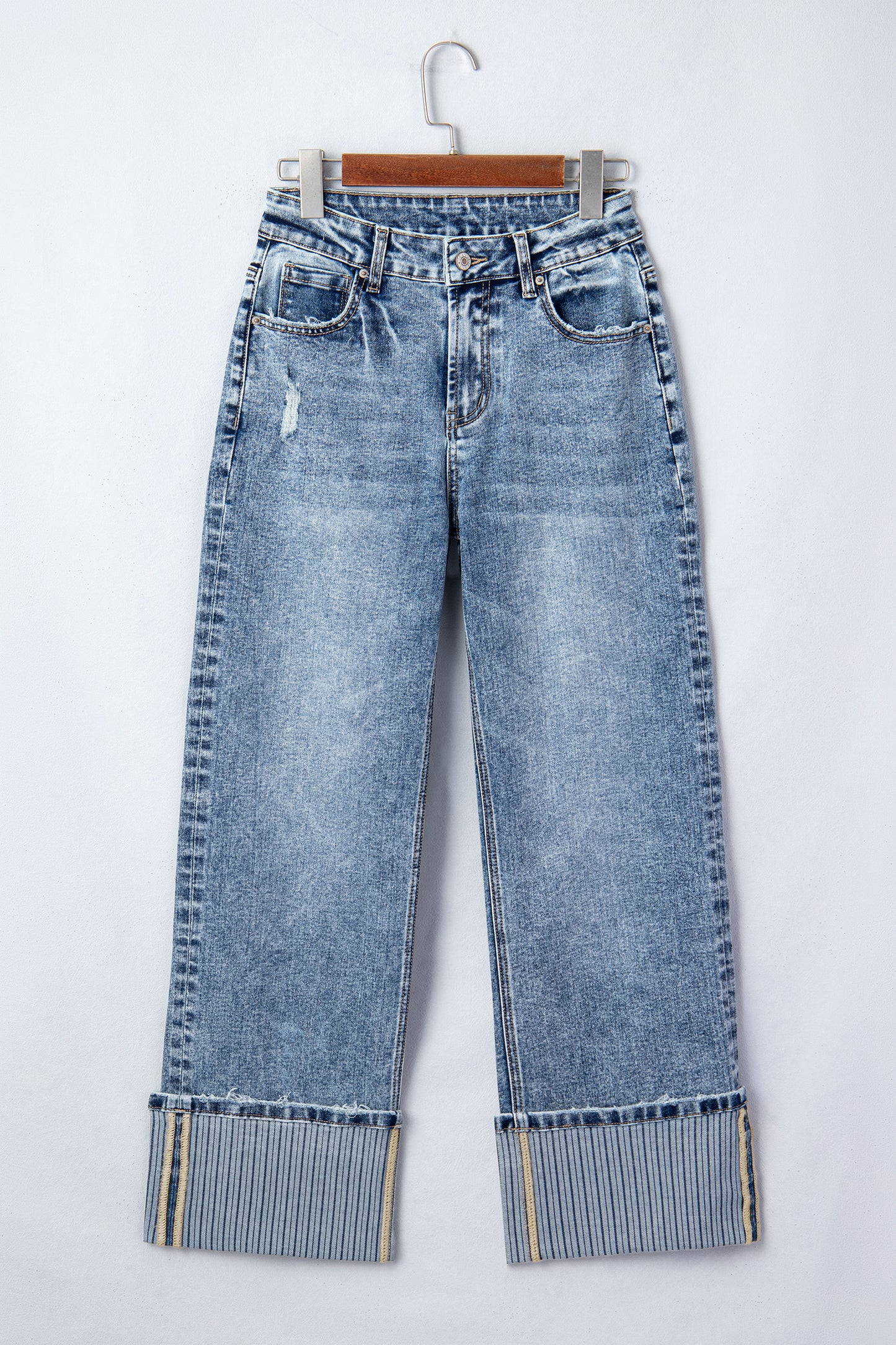 Ashleigh Blue Cuffed Straight Jeans