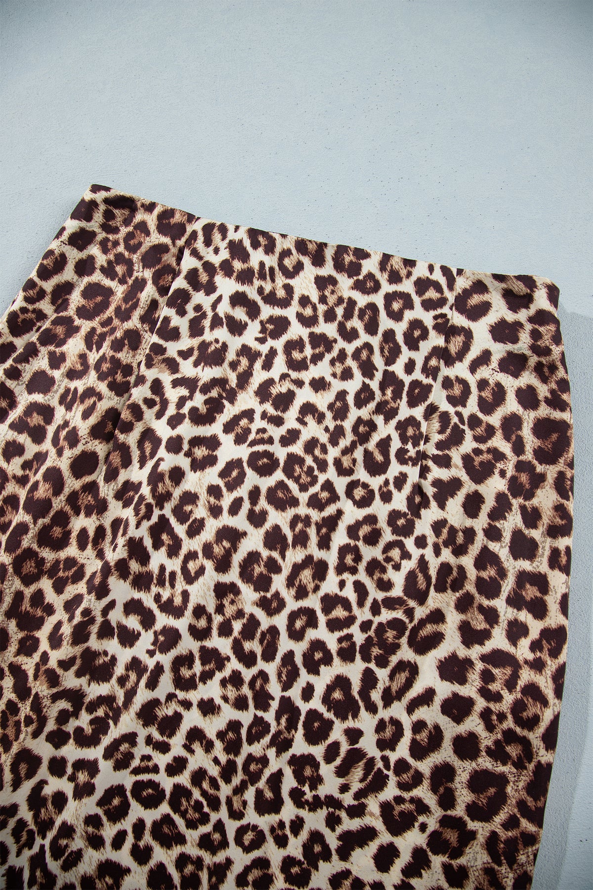 Multicolour Cheetah Print Trim Split Long Western Skirt