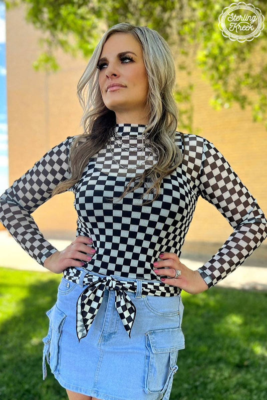 Round The Track Mesh Top: 2X