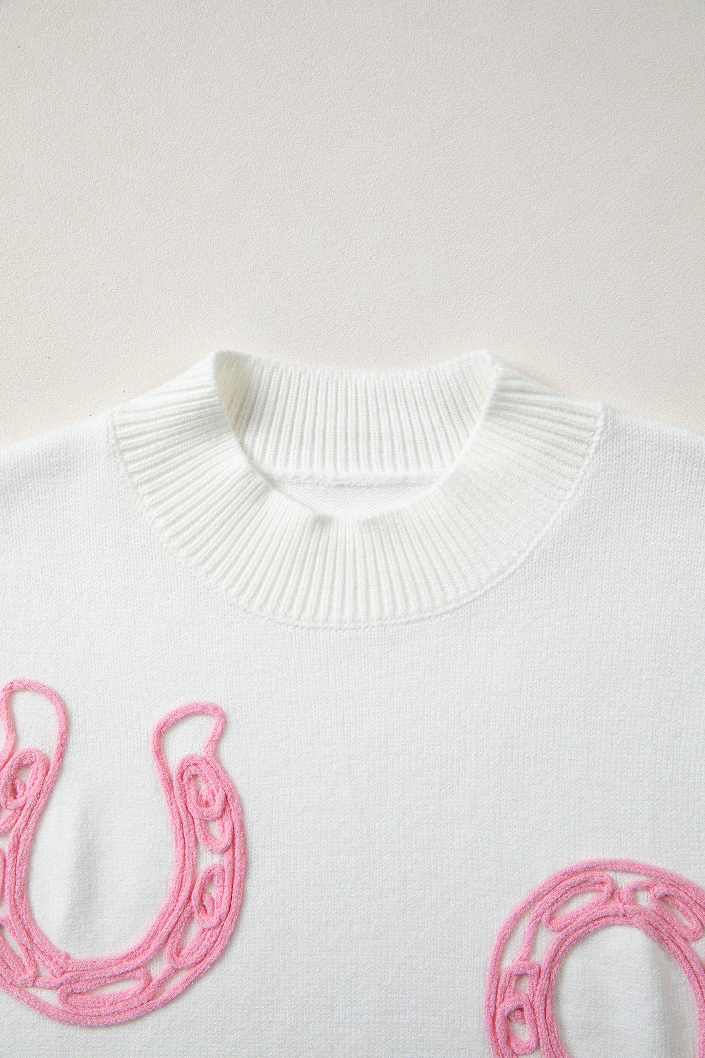 Parchment Corded Horseshoe Mock Neck Sweater Available in multiple colors