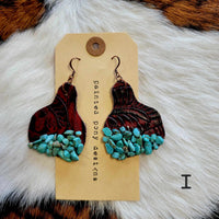 Cow Tag Style Earrings by Painted Pony Designs