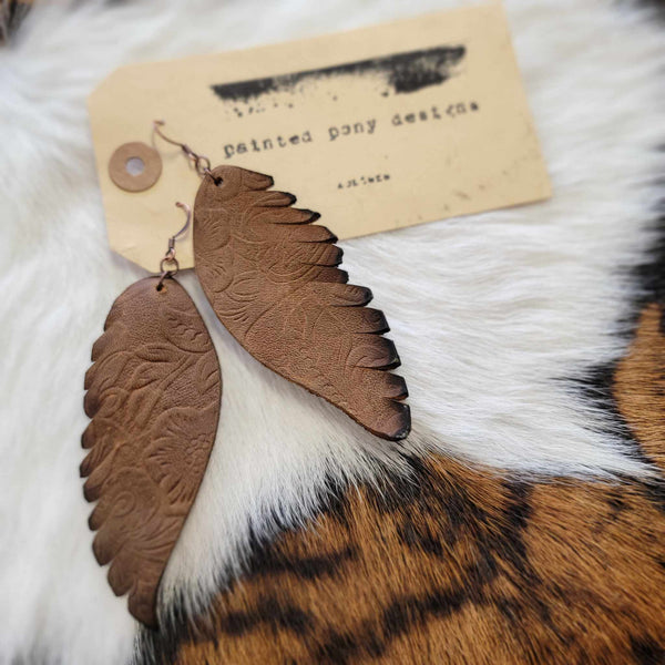 Feather Style Earrings by Painted Pony Designs