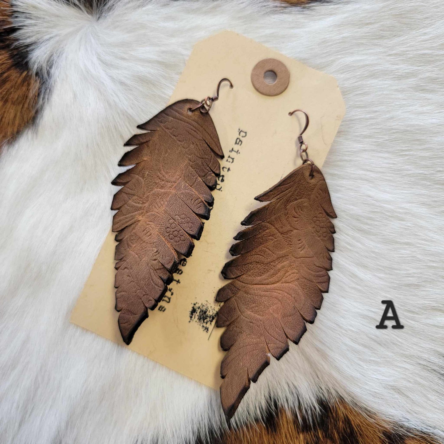 Feather Style Earrings by Painted Pony Designs