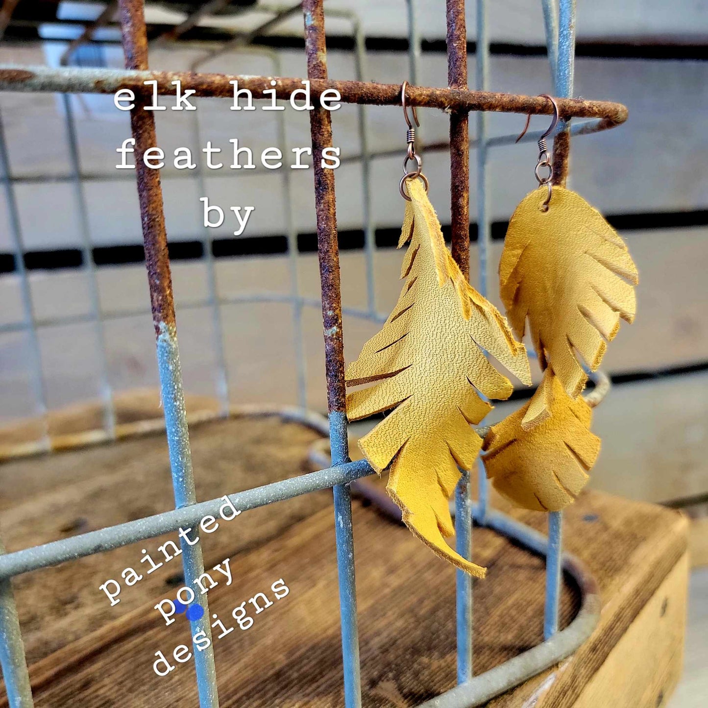 Feather Style Earrings by Painted Pony Designs
