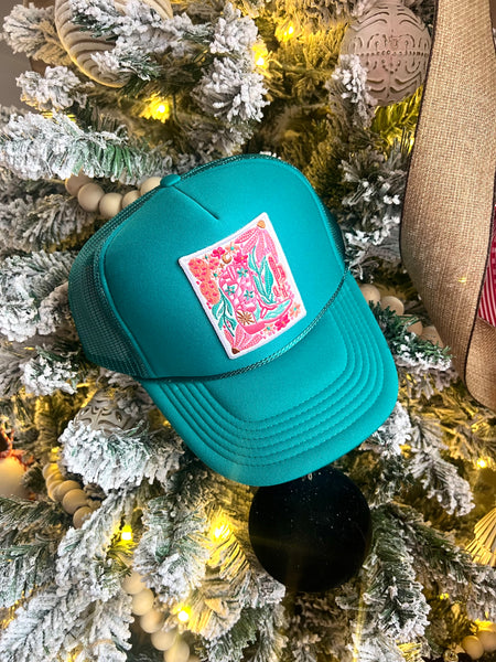 Floral Cowgirl Trucker Hat