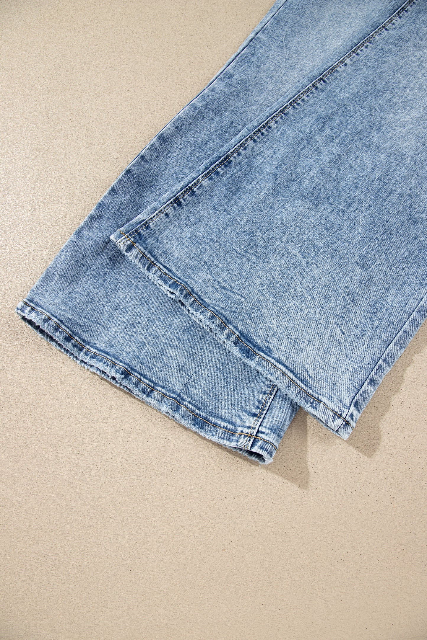 Beau Blue Acid Wash High-Rise Flare Jeans