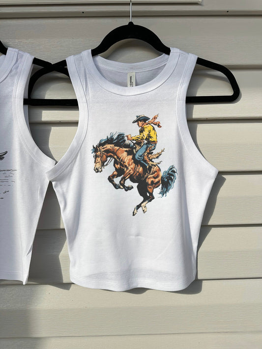 Hold Your Horses Cropped Tank