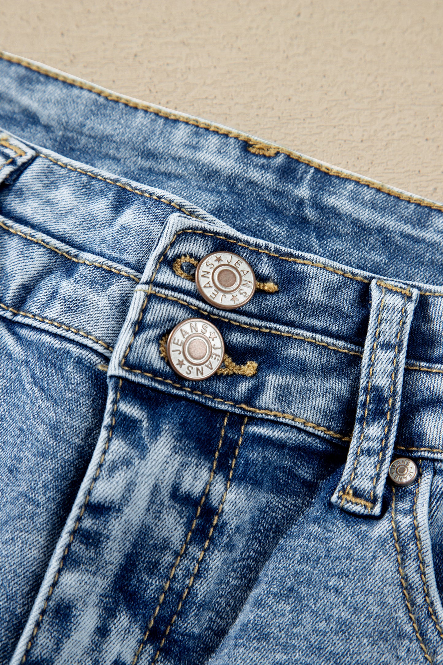 Beau Blue Acid Wash High-Rise Flare Jeans