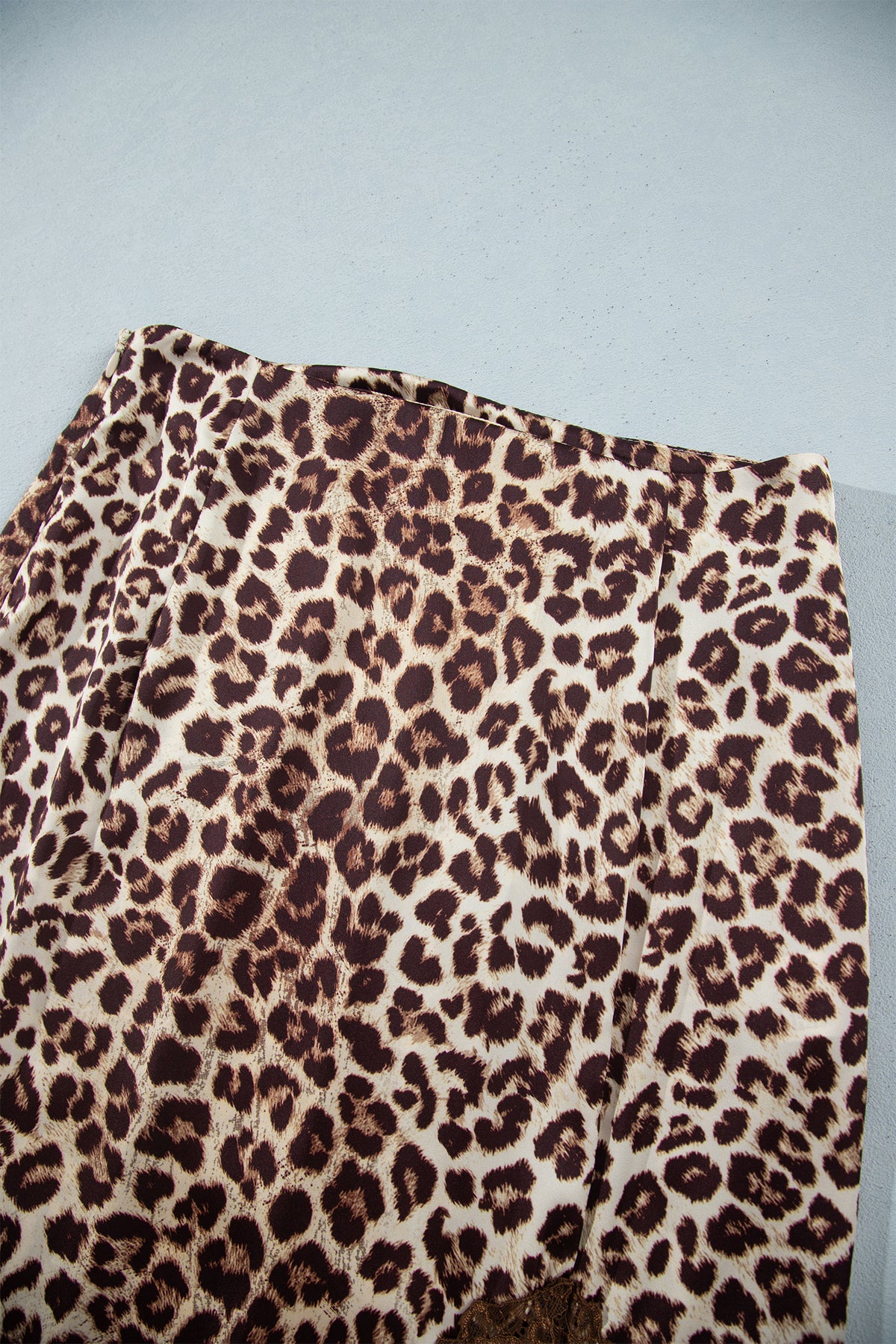 Multicolour Cheetah Print Trim Split Long Western Skirt