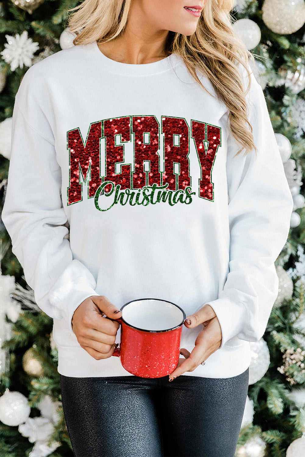 ❤️ MERRY Christmas Sequin Crewneck Sweatshirt