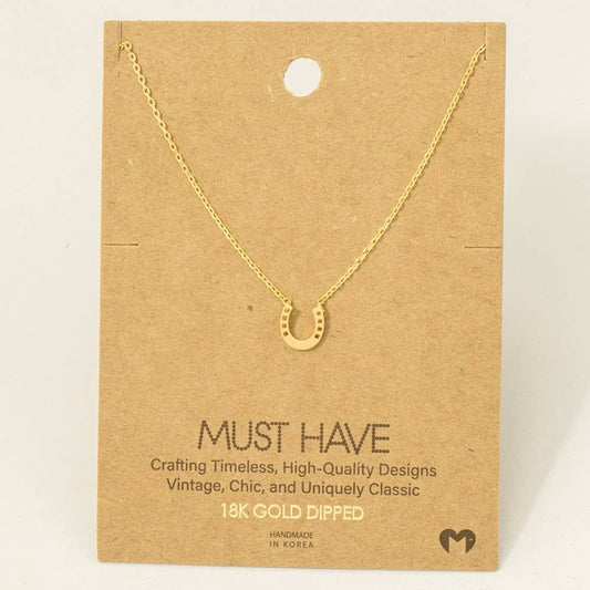 Mini Horseshoe Pendant Necklace