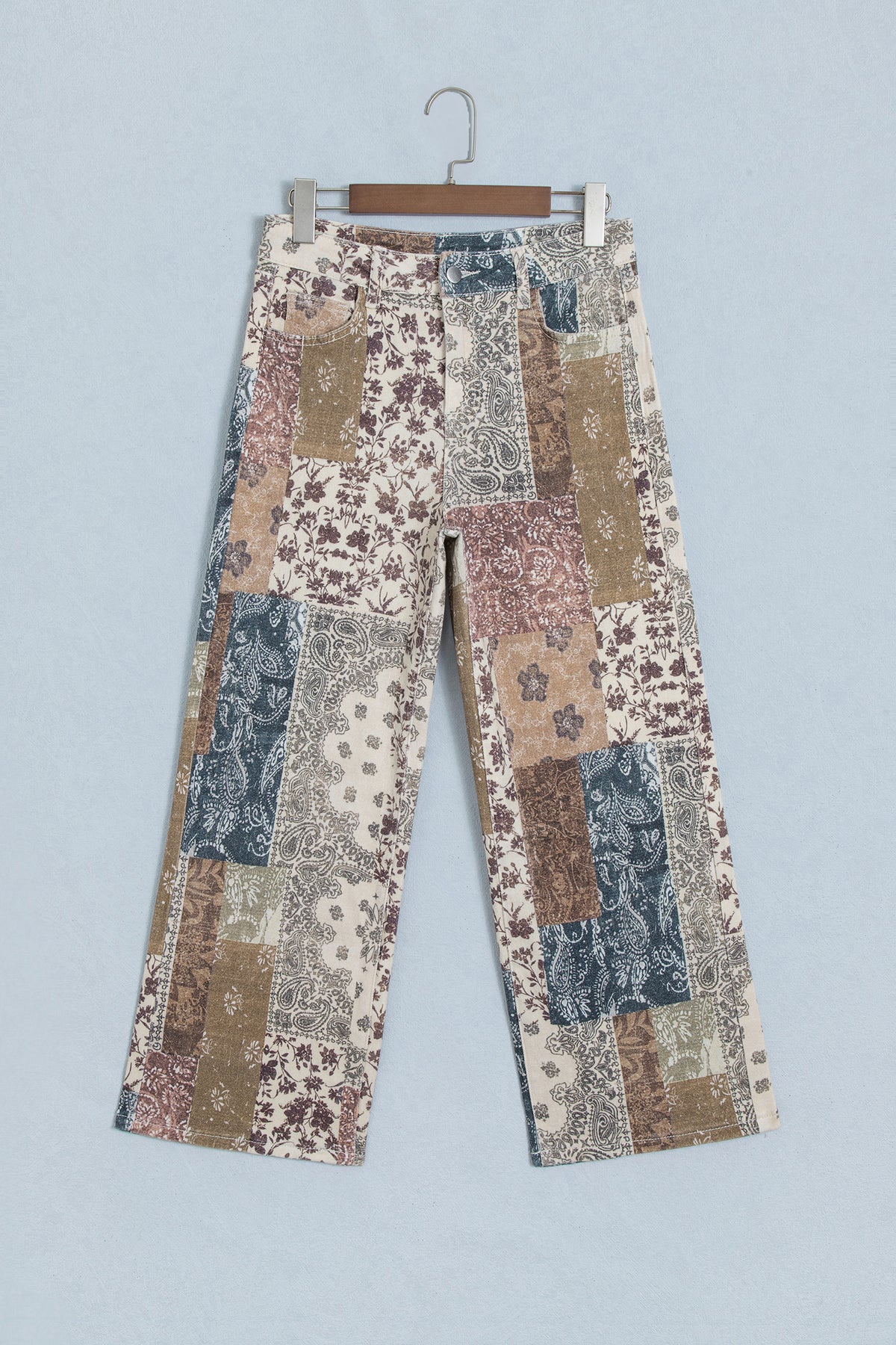 Western Print Wide-Leg Jeans — 2 Prints