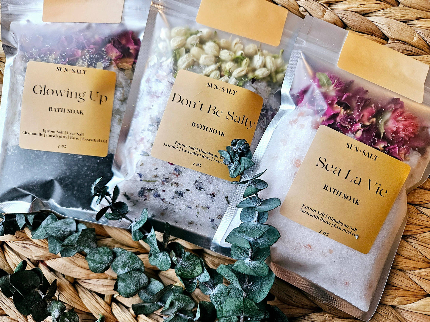 Assorted Bath Salts - Bath Soak - Single Use Bundle