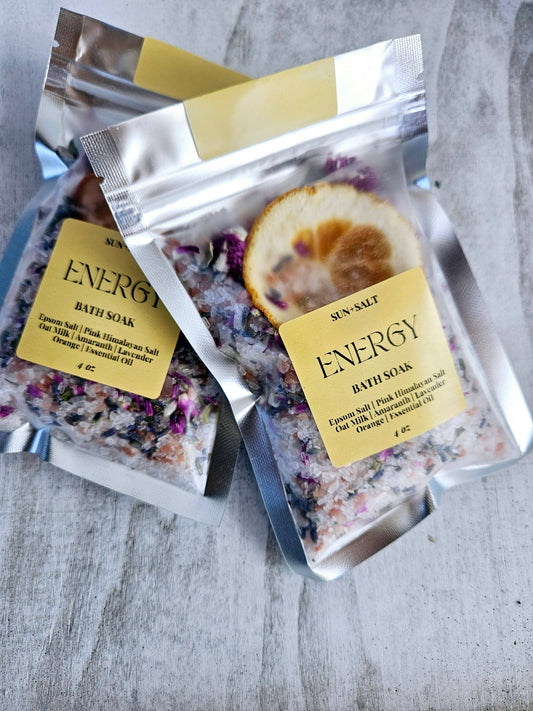 Energy Bath Soak - Bath Salt - Single Use - Easter Basket